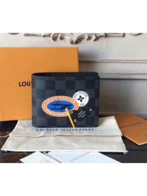 Louis Vuitton Replica N64439 Damier Graphite Canvas Multiple Wallet