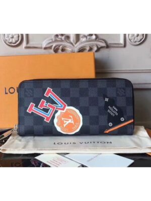 Louis Vuitton Replica N64443 Zippy Wallet Vertical Damier Graphite Stickers