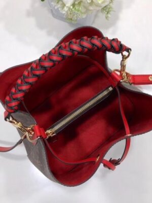 Louis Vuitton Replica NéoNoé Bucket Top Handle Bag in Monogram Canvas M43985 Red 2018