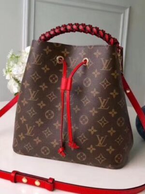 Louis Vuitton Replica NéoNoé Bucket Top Handle Bag in Monogram Canvas M43985 Red 2018