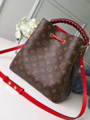 Louis Vuitton Replica NéoNoé Bucket Top Handle Bag in Monogram Canvas M43985 Red 2018