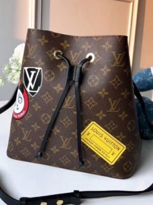 Louis Vuitton Replica NéoNoé Monogram Canvas Bucket Bag Black 2018