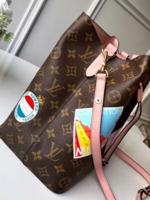 Louis Vuitton Replica NéoNoé Monogram Canvas Bucket Bag Pink 2018