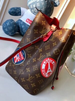 Louis Vuitton Replica NéoNoé Monogram Canvas Bucket Bag Red 2018