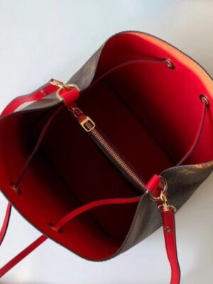 Louis Vuitton Replica NéoNoé Monogram Canvas Bucket Bag Red 2018