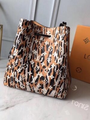 Louis Vuitton Replica Neonoe Bag Monogram Jungle Leopard Zebra M44717