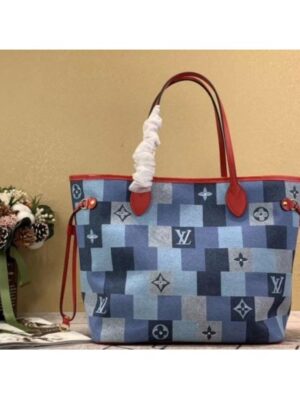 Louis Vuitton Replica Neverfull MM Bag Monogram Denim M44981