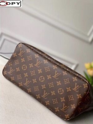 Louis Vuitton Replica Neverfull MM Monogram Canvas Tote Bag M48288 Black/Red