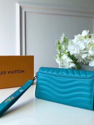 Louis Vuitton Replica New Wave Long Wallet in Calfskin M63298 Blue