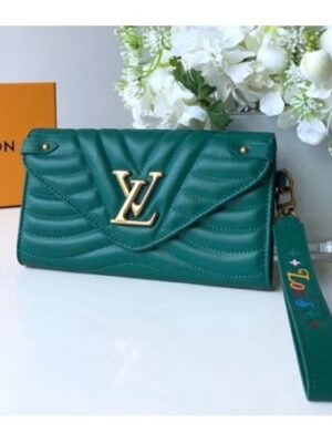 Louis Vuitton Replica New Wave Long Wallet in Calfskin M63298 Green