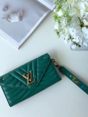 Louis Vuitton Replica New Wave Long Wallet in Calfskin M63298 Green