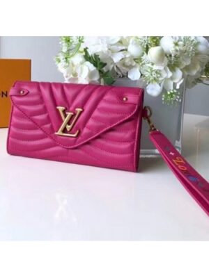 Louis Vuitton Replica New Wave Long Wallet in Calfskin M63298 Hot Pink