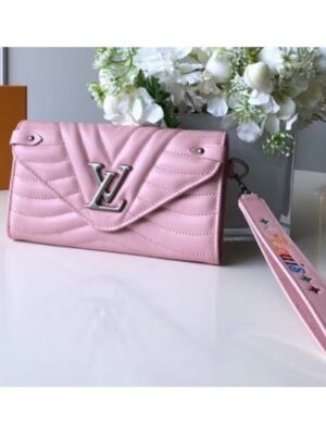 Louis Vuitton Replica New Wave Long Wallet in Calfskin M63729 Pink