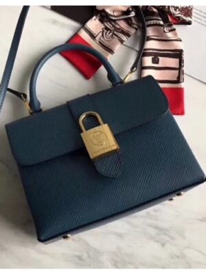 Louis Vuitton Replica One Handle Flap Messenger Bag in Epi Leather M43129 Blue 2018