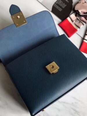 Louis Vuitton Replica One Handle Flap Messenger Bag in Epi Leather M43129 Blue 2018