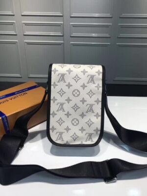 Louis Vuitton Replica Original Leather Zebra  Print  Men’s Mini Shoulder Bag M54246 White 2017