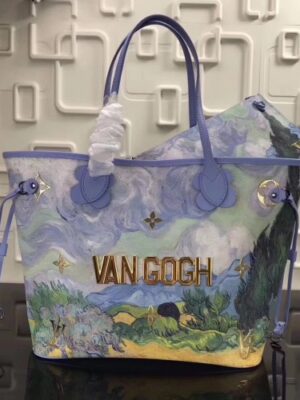 Louis Vuitton Replica Original Masters Collection's Piece VANGOGH Neverfull MM M43373 Blue 2017