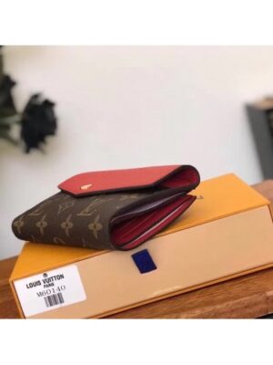 Louis Vuitton Replica Pallas Canvas Wallet Monogram Canvas M60140 Red