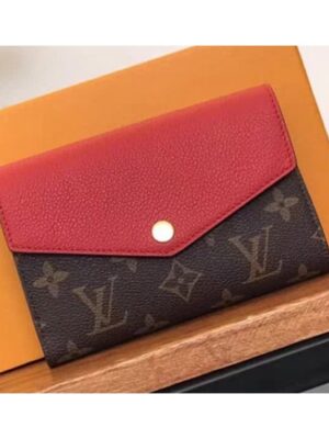 Louis Vuitton Replica Pallas Canvas Wallet Monogram Canvas M60140 Red