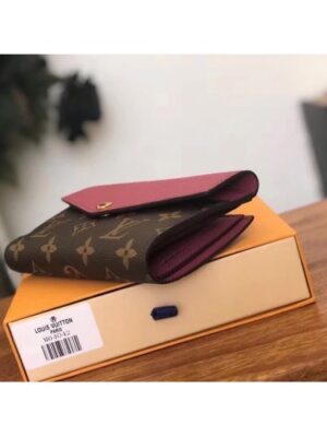 Louis Vuitton Replica Pallas Canvas Wallet Monogram Canvas M64042 Fuchsia