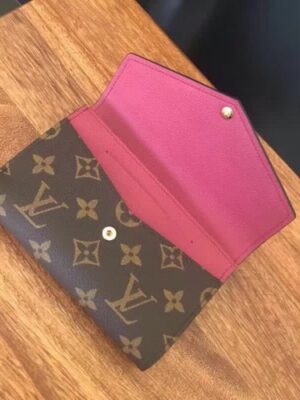 Louis Vuitton Replica Pallas Canvas Wallet Monogram Canvas M64042 Fuchsia