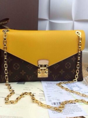 Louis Vuitton Replica Pallas Chain Flap Bag yellow flap