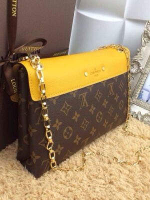 Louis Vuitton Replica Pallas Chain Flap Bag yellow flap