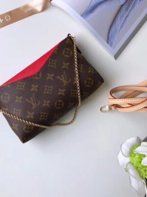 Louis Vuitton Replica Pallas Clutch on Chain M41638 Red 2017