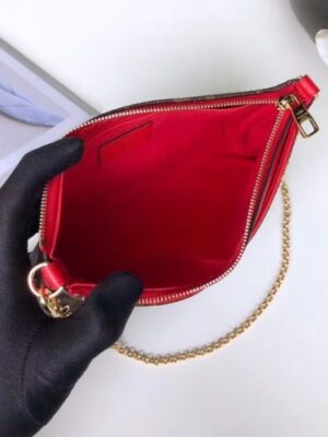 Louis Vuitton Replica Pallas Clutch on Chain M41638 Red 2017