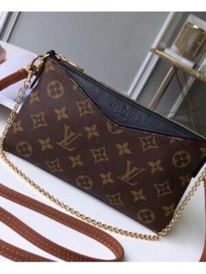 Louis Vuitton Replica Pallas Clutch on Chain M41639 Black 2017