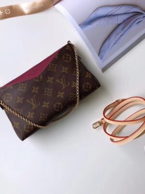 Louis Vuitton Replica Pallas Clutch on Chain M44037 Fuchsia 2017