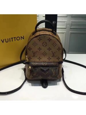 Louis Vuitton Replica Palm Monogram Canvas Mini Backpack M41562 Brown 2017