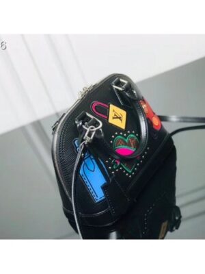 Louis Vuitton Replica Patches Stickers Epi Alma BB Bag M52481 Black 2019