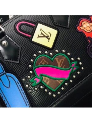 Louis Vuitton Replica Patches Stickers Epi Alma BB Bag M52481 Black 2019