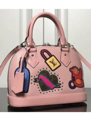 Louis Vuitton Replica Patches Stickers Epi Alma BB Bag M52481 Pink 2019