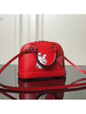 Louis Vuitton Replica Patches Stickers Epi Alma BB Bag M52481 Red 2019