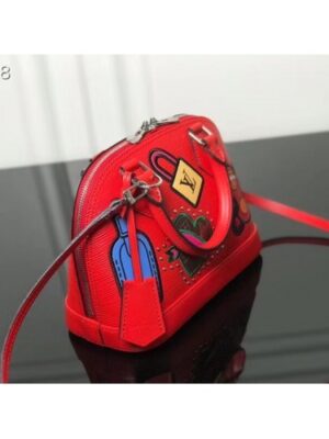 Louis Vuitton Replica Patches Stickers Epi Alma BB Bag M52481 Red 2019