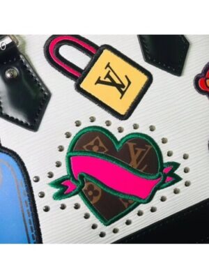 Louis Vuitton Replica Patches Stickers Epi Alma BB Bag M52481 White 2019