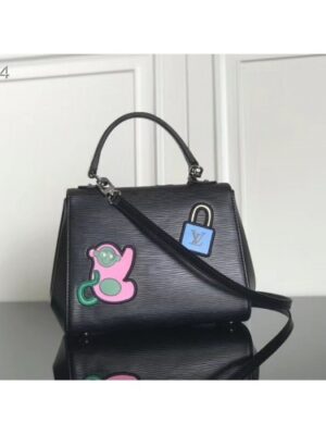 Louis Vuitton Replica Patches Stickers Epi Cluny BB Bag M52484 Black 2019