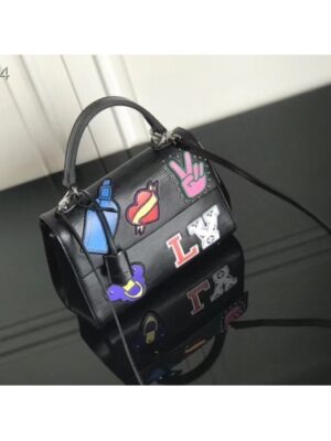 Louis Vuitton Replica Patches Stickers Epi Cluny BB Bag M52484 Black 2019