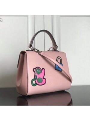 Louis Vuitton Replica Patches Stickers Epi Cluny BB Bag M52484 Pink 2019