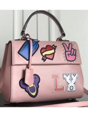 Louis Vuitton Replica Patches Stickers Epi Cluny BB Bag M52484 Pink 2019