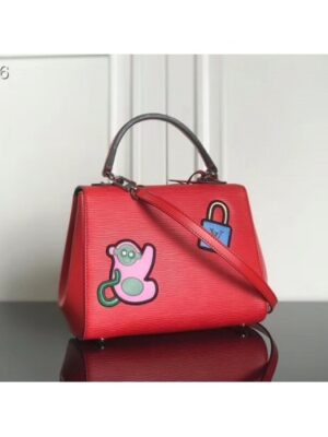 Louis Vuitton Replica Patches Stickers Epi Cluny BB Bag M52484 Red 2019