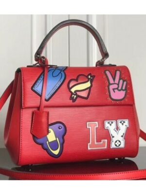 Louis Vuitton Replica Patches Stickers Epi Cluny BB Bag M52484 Red 2019