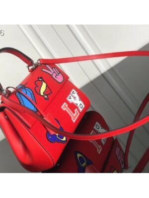 Louis Vuitton Replica Patches Stickers Epi Cluny BB Bag M52484 Red 2019