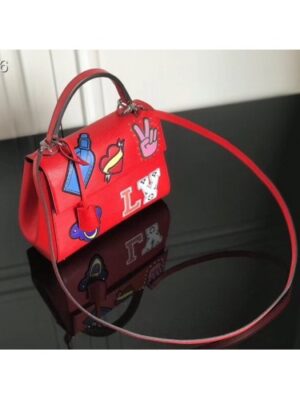 Louis Vuitton Replica Patches Stickers Epi Cluny BB Bag M52484 Red 2019