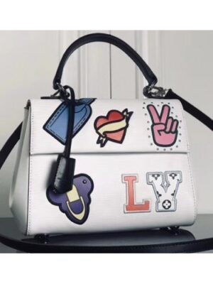 Louis Vuitton Replica Patches Stickers Epi Cluny BB Bag M52484 White 2019