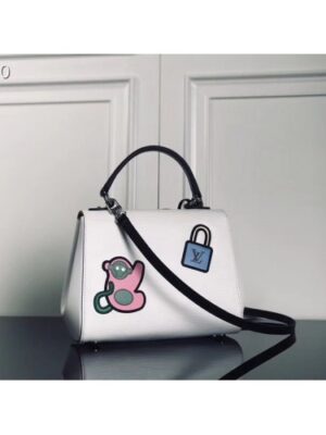 Louis Vuitton Replica Patches Stickers Epi Cluny BB Bag M52484 White 2019