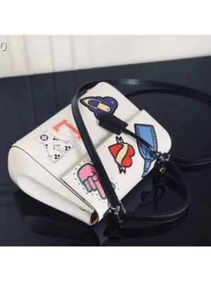 Louis Vuitton Replica Patches Stickers Epi Cluny BB Bag M52484 White 2019