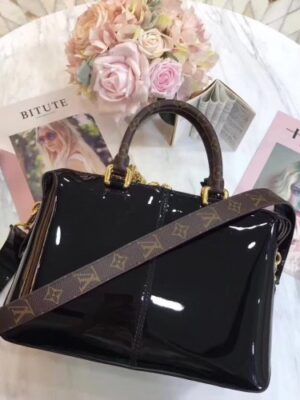 Louis Vuitton Replica Patent Calf Leather Tote Miroir Bag M54626 Noir 2018